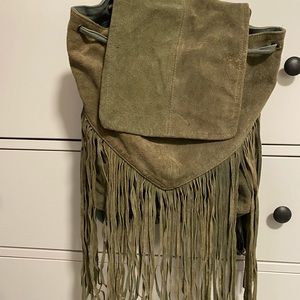 Fashion book bag // olive green